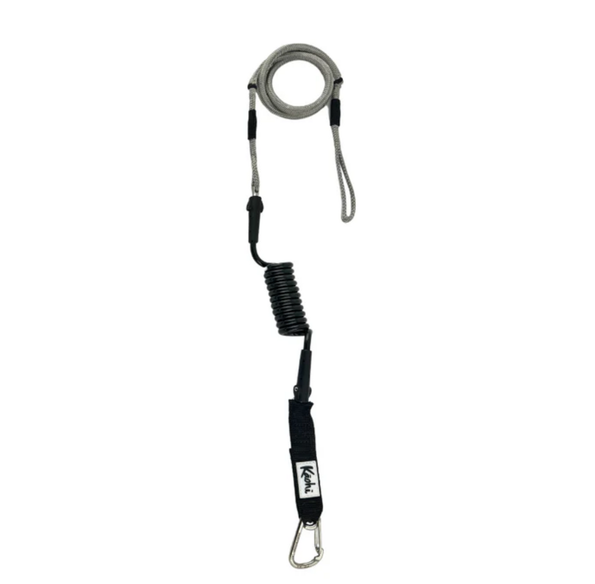 Kāohi INVIZ Downwind Foil Leash (Black) carabiner - Wet N Dry Boardsports