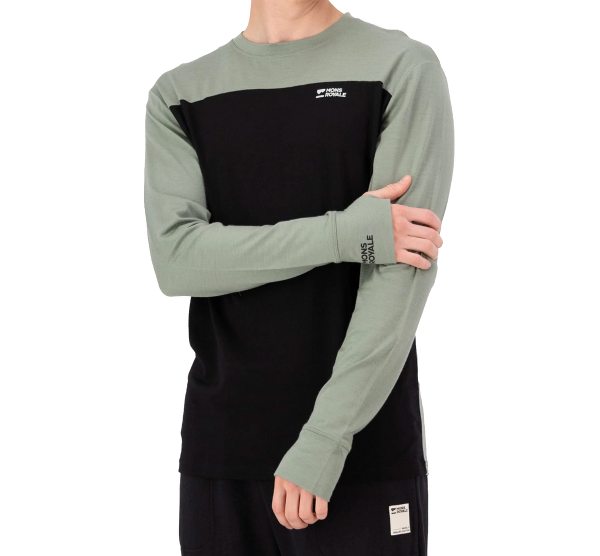 Mons Royale Yotei Merino Long Sleeve (Willow/Black) - Wet N Dry Boardsports 1
