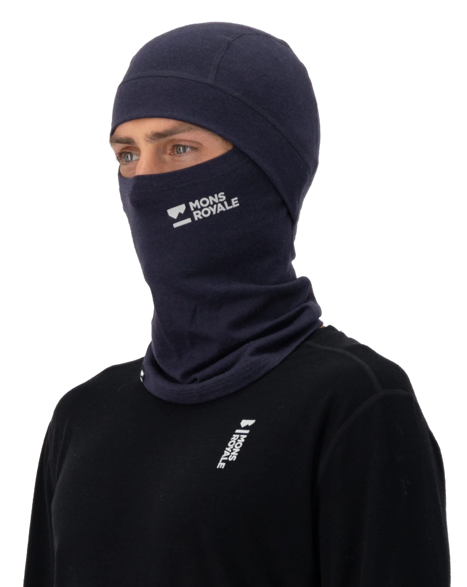 Mons Royale Olympus Merino Balaclava (Black) - Wet N Dry Boardsports 1