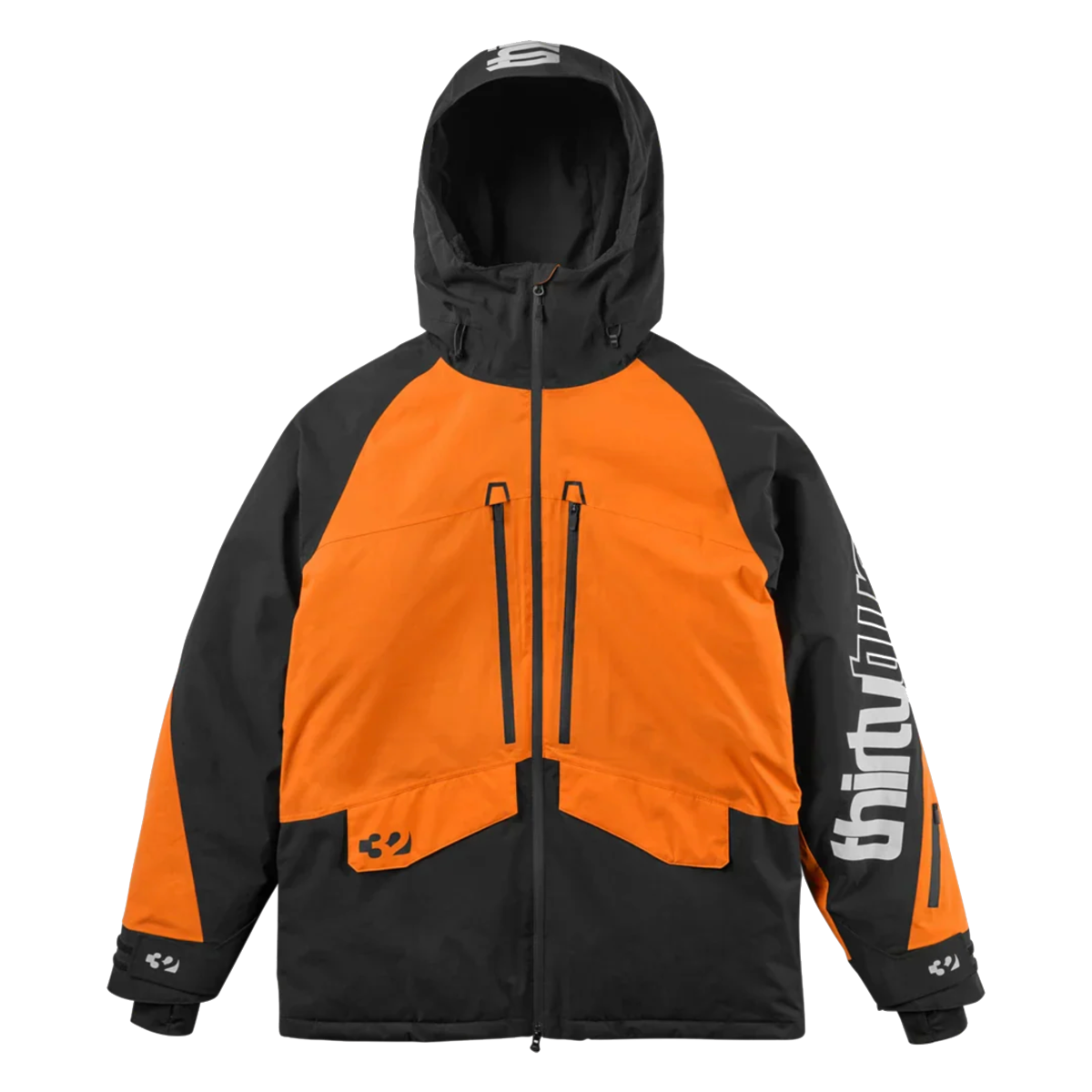 ThirtyTwo Lashed Insulated Ski/Snowboard Jacket (Black/Orange) - Wet N Dry Boardsports 1