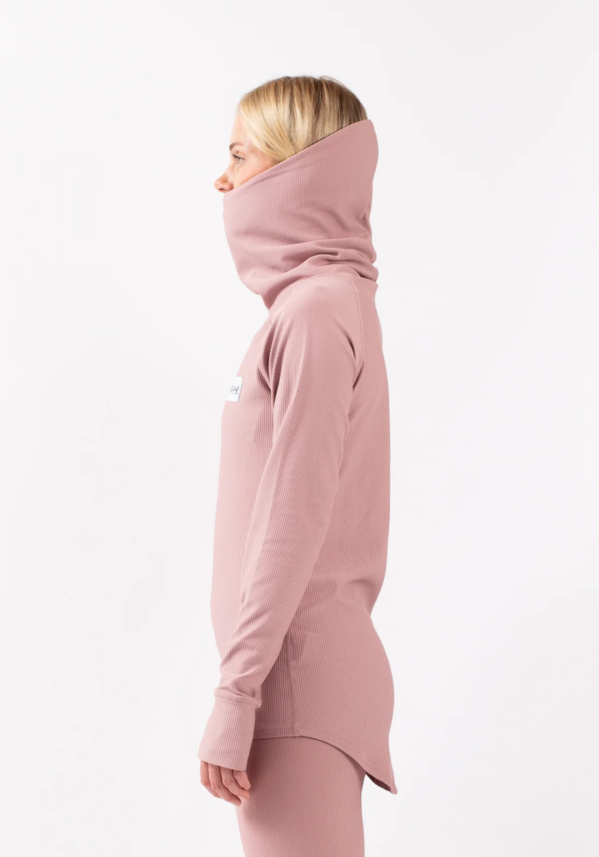 Eivy Icecold Gaiter Rib Base Layer Top (Faded Woodrose) - Wetndry Boardsports - Side