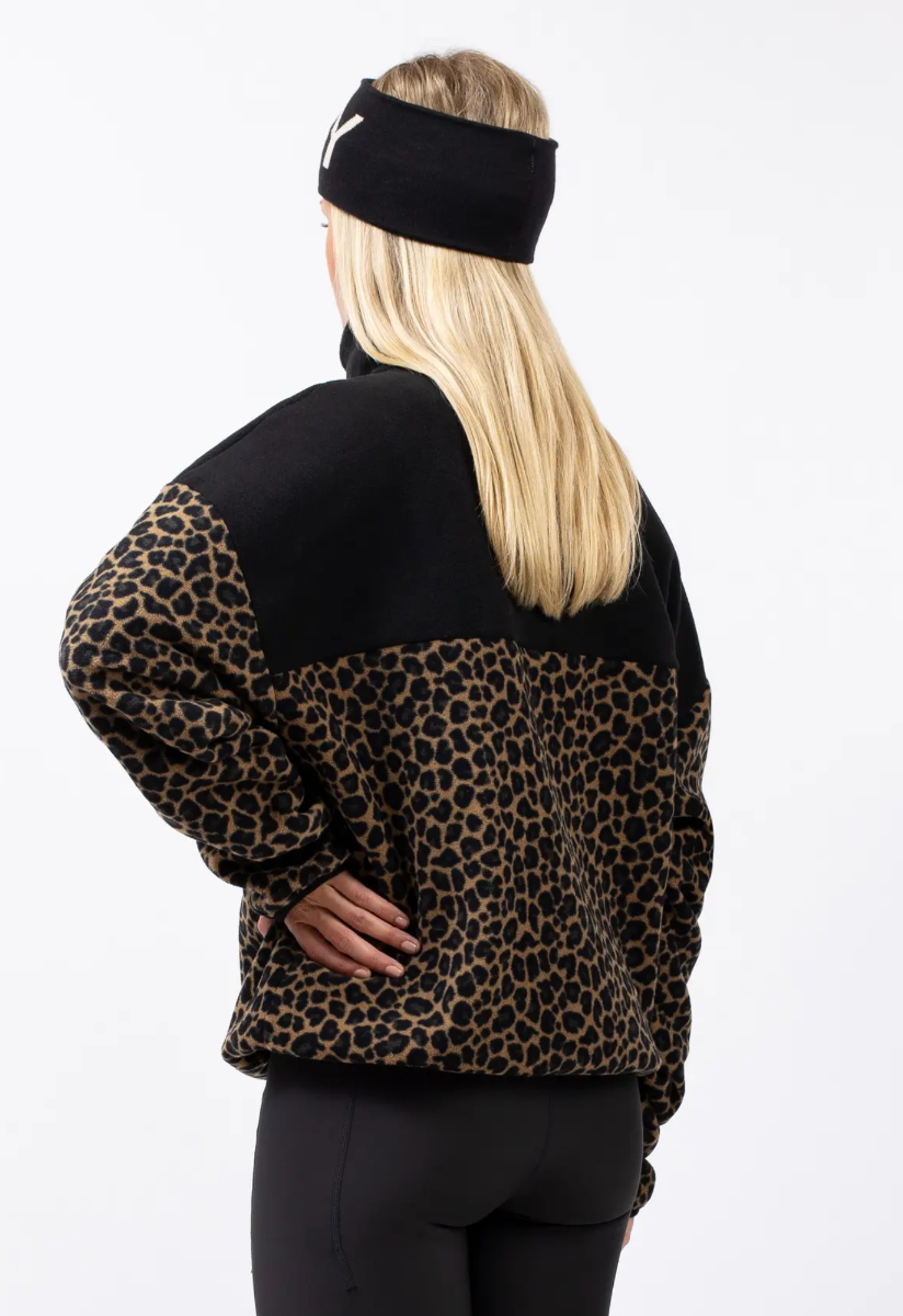 Eivy Ball Fleece (Black/Leopard) - Wetndry Boardsports - Back