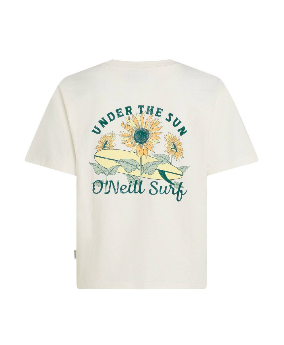 O'neill Womens Boxy Back Print T-Shirt (Snow White) - Wetndry Boardsports - Back