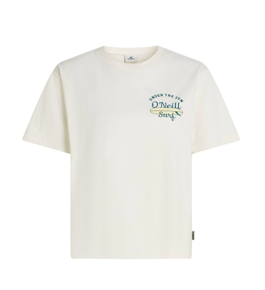O'neill Womens Boxy Back Print T-Shirt (Snow White) - Wetndry Boardsports - Front
