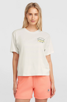 O'neill Womens Boxy Back Print T-Shirt (Snow White) - Wetndry Boardsports - Model