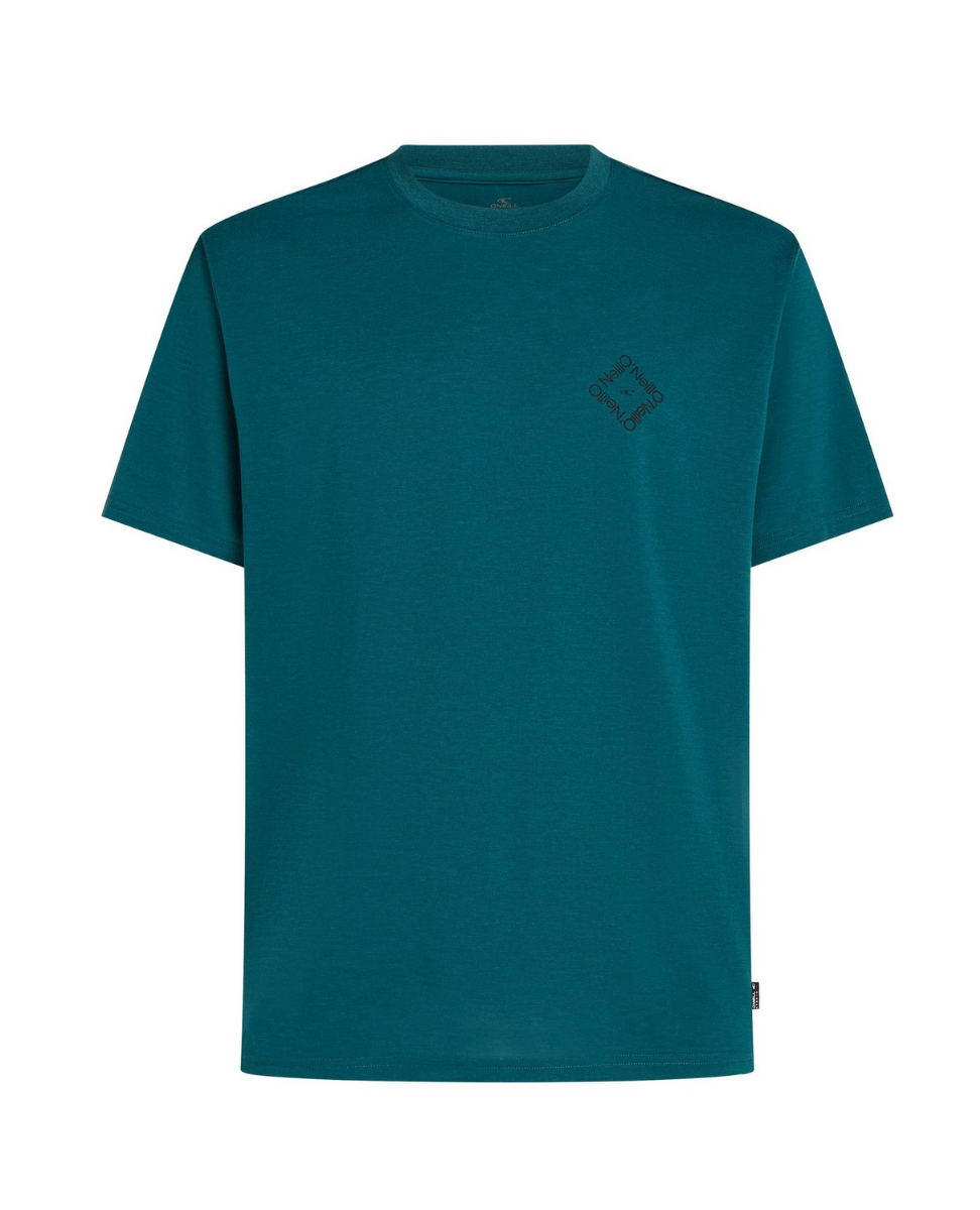 O'Neill Hybrid Polygiene Back Print T-Shirt (Botanical Heat) - Front - Wetndry Boardsports