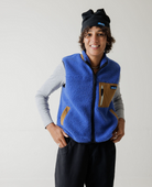 Kavu Womens Ozette Fleece Vest (Admiral Blue) - Wetndry Boardsports - model