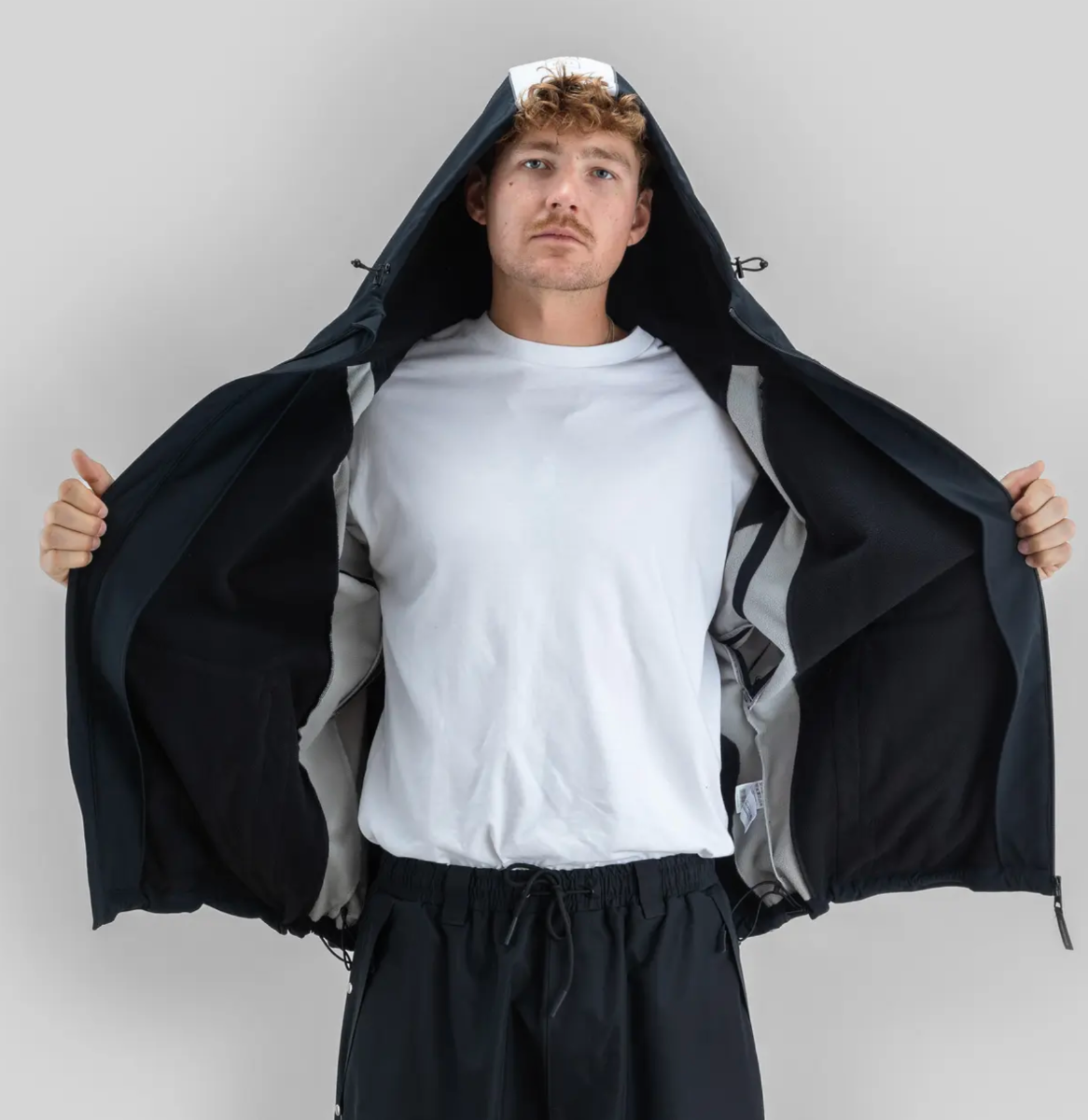 Beyond Medals Softshell Ski/Snowboard Jacket Unisex (Black) - Inside