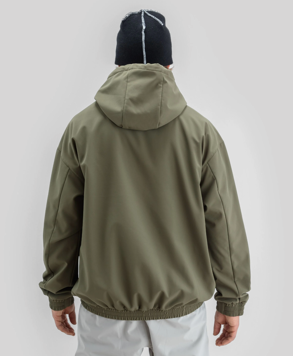 Beyond Medals Softshell Hoodie Unisex (Green) - Wetndry Boardsports - Back