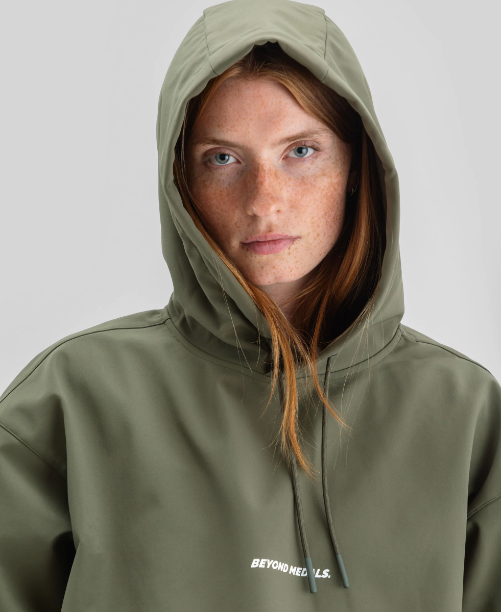 Beyond Medals Softshell Hoodie Unisex (Green) - Wetndry Boardsports - Hood