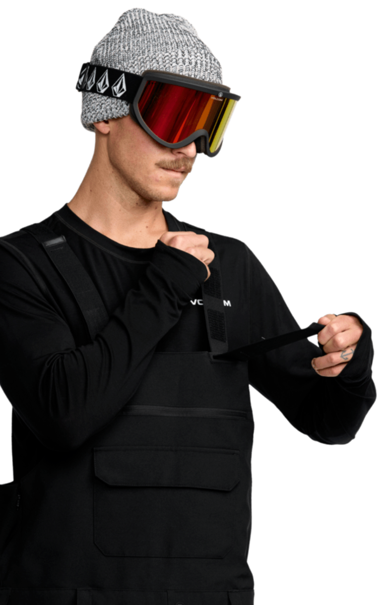 Volcom Roan Snowboard/Ski Bib Pants (Black) - Wetndry Boardsports - Straps