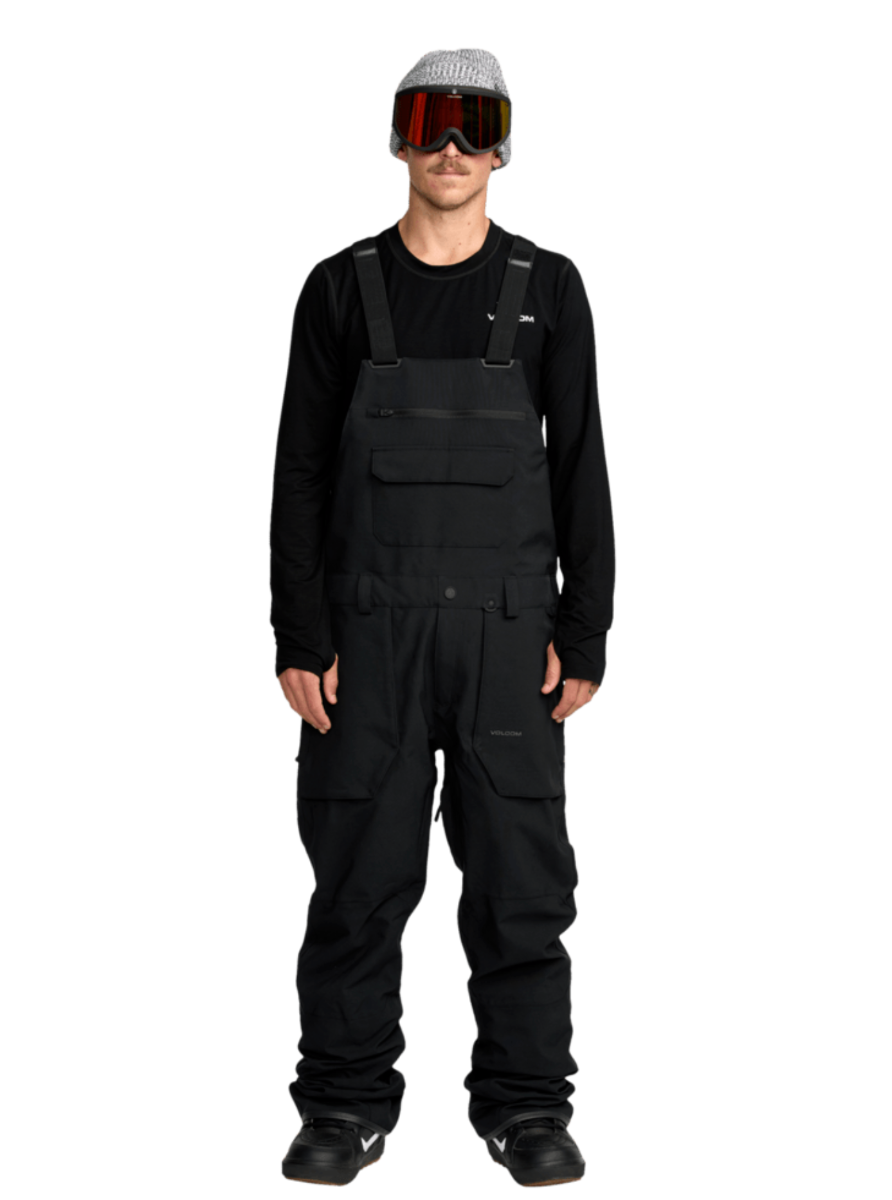 Volcom Roan Snowboard/Ski Bib Pants (Black) - Wetndry Boardsports - Front
