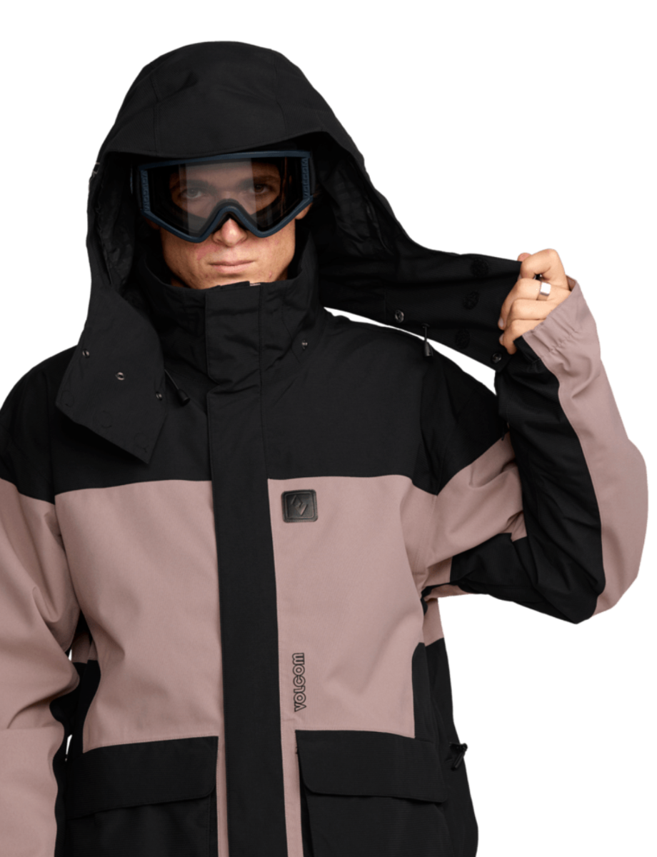 Volcom Kleveland Snowboard/Ski Jacket (Mauve) - Wetndry Boardsports - Hood