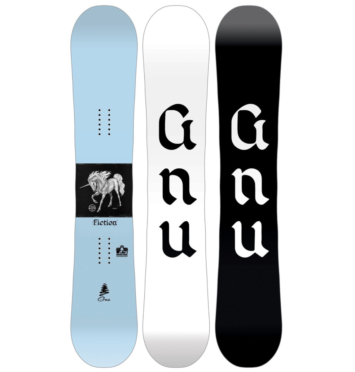 GNU Fiction Womens Snowboard 2026 - Wetndry Boardsports - Profile
