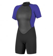 O'Neill Womens Reactor II 2mm Spring Wetsuit (Black/Cobalt) - Wet N Dry Boardsports