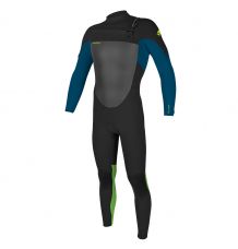 O'Neill Youth Epic 5/4mm Chest Zip Wetsuit (Black/Ultra/Dayglo) 