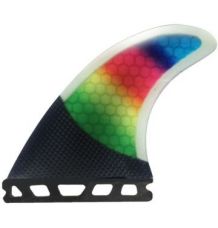 Nitrous Single Tab Thruster Fin Set (Honeycombe/Carbon Rainbow) 