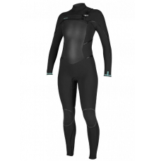 O'neill Women's Psychotech 5/4+ Chest Zip Wetsuit (Black) 