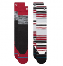 Stance Blocked 2 Pack Snowboard Socks (Red)