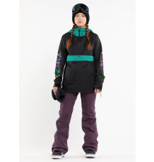 Volcom Ashfield Womens Snowboard Pullover Jacket (Black)
