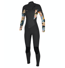 O'neill Womens Epic 3/2 Chest Zip Wetsuit (Demi Floral)