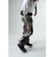 Brethren Baseline Snowboard Trackpants (Charcoal/Voltage)
