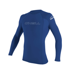 O'neill Basic Skins Long Sleeve Rash Guard (Blue)