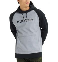 Burton Crown Bonded Pullover Hoodie (Heather/Black)