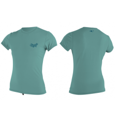 O'Neill Womens Skins Rash Vest (Aqua Haze) - Wetndry Boardsports