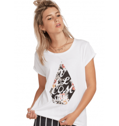 Volcom Womens Radical Daze Tshirt (White) - Wetndry Boardsports