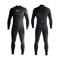 Follow Primary 3/2 Chest Zip Wetsuit (Black) - Wet N Dry Boardsports