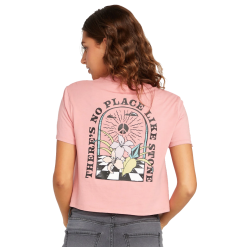 Volcom Womens Pocket Dial T-Shirt (Dessert Pink)