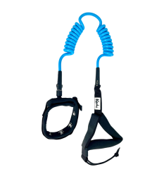 Kāohi Grip Double Coil Ankle Leash 6' (Blue) - Wet N Dry Boardsports