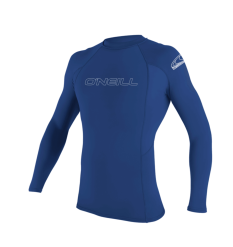 O'neill Basic Skins Long Sleeve Rash Guard (Blue)