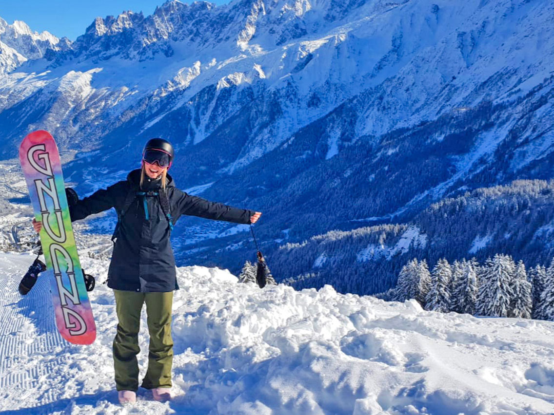 Hannah Snowboarding