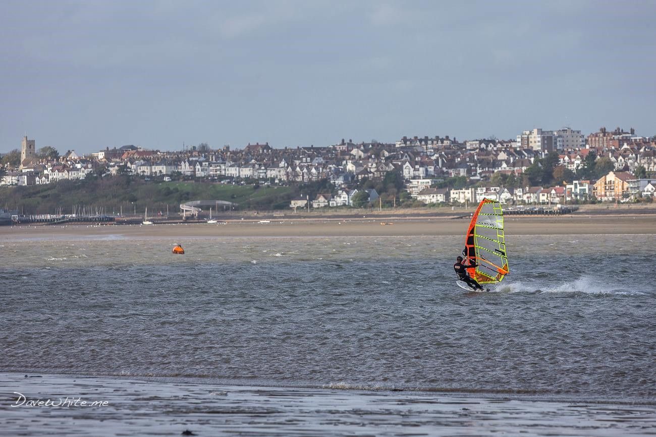 Windsurfing in the Ray at Southend on Sea